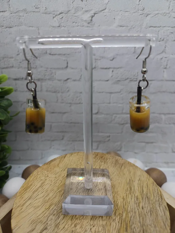 Caramel Colored Drink Earrings