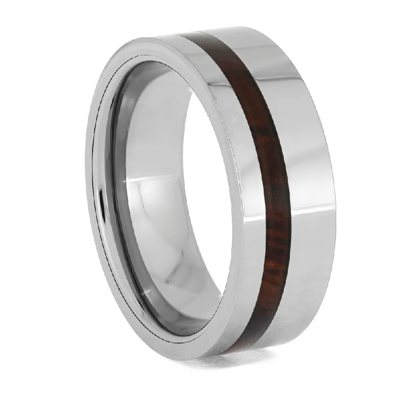 Honduran Rosewood & Tungsten Wedding Band