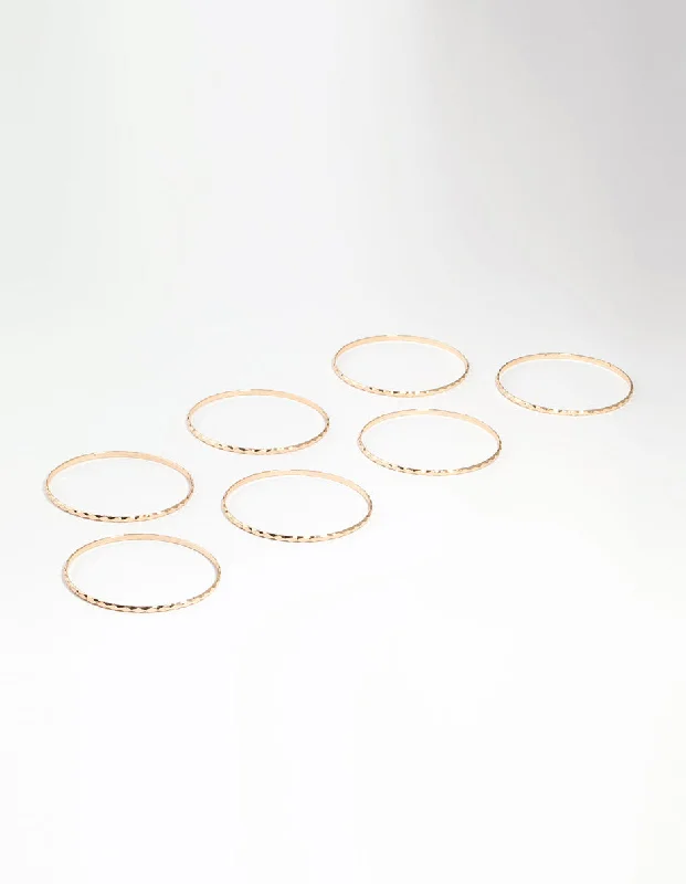 Gold Molten Bangles 7-Pack