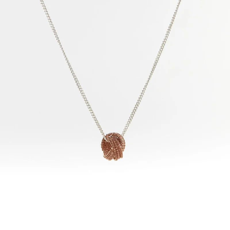 Rose Gold Vermeil Knot Necklace