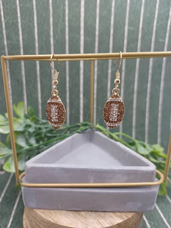 Football Rhinestone Earrings