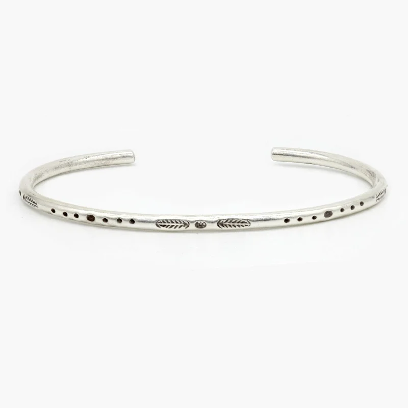 Ethnic "Aztec" Silver Bangle