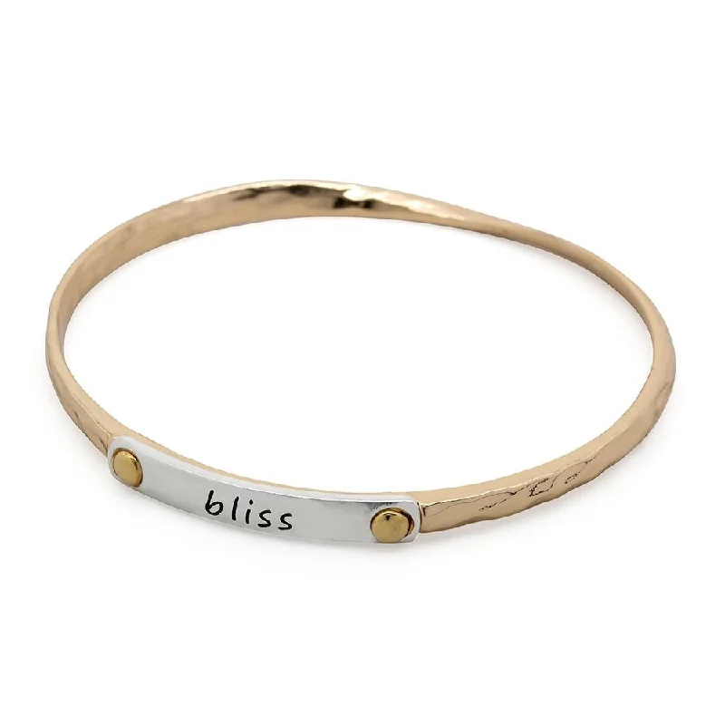 2Tone Hammered Bliss Bangle