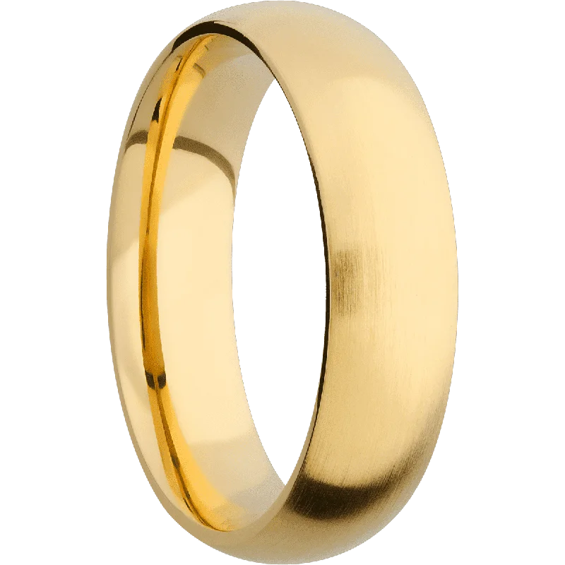 14K Yellow Gold with Satin Finish