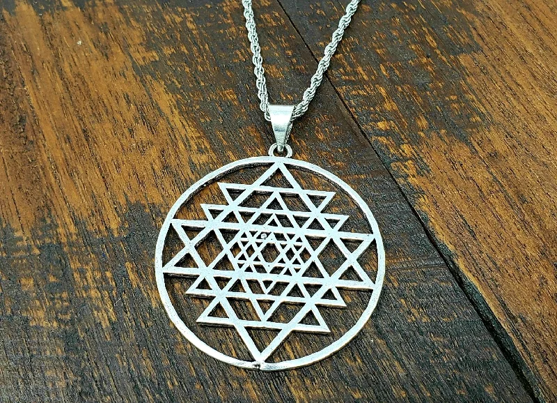 Cosmic Sri Yantra Pendant Necklace