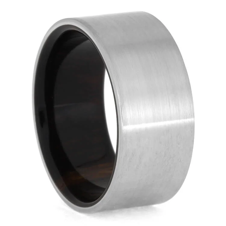 Ironwood Wedding Band With Brushed Titanium