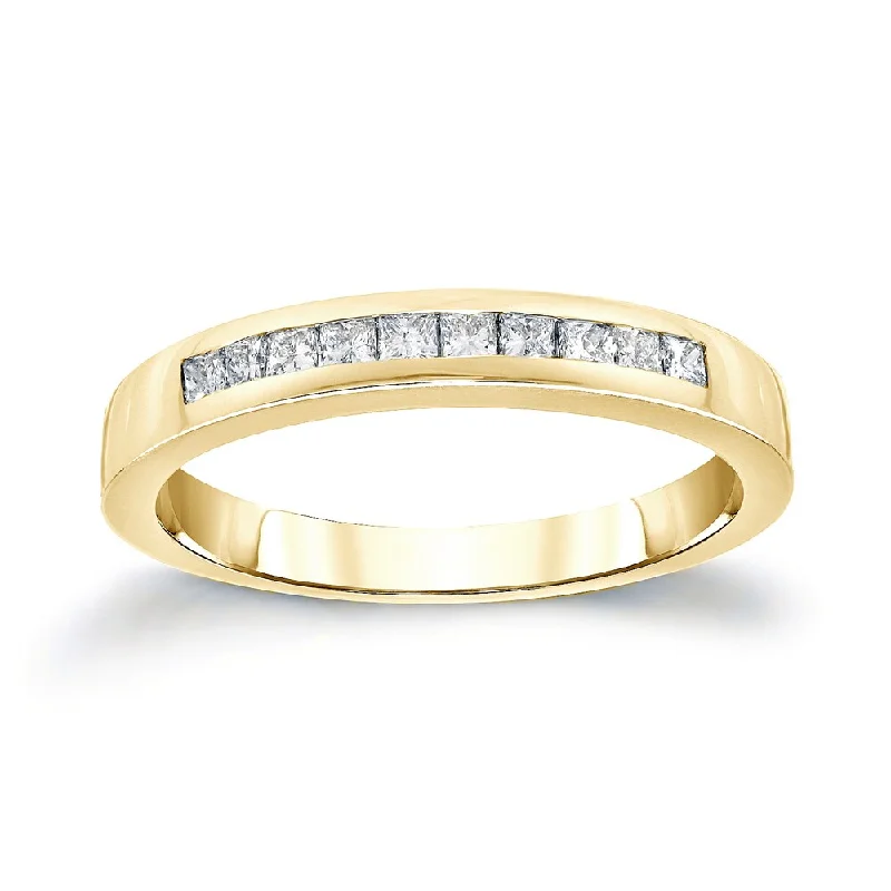 Auriya Channel Set Princess-Cut Diamond Wedding Band 1/2ct TDW 14k Gold