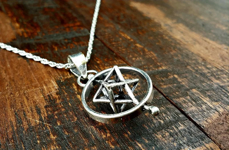 Spinning Star Sacred Geometry Pendant Necklace