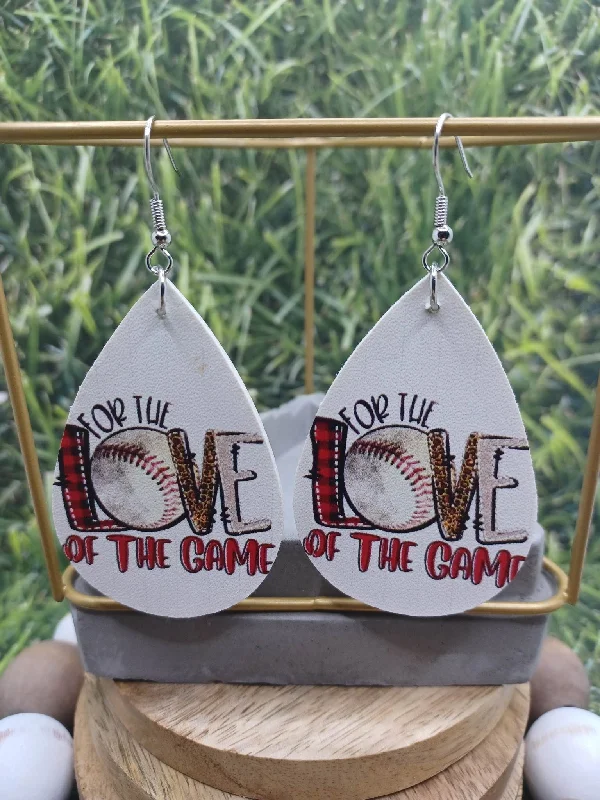 For the Love of the Game Baseball Earrings