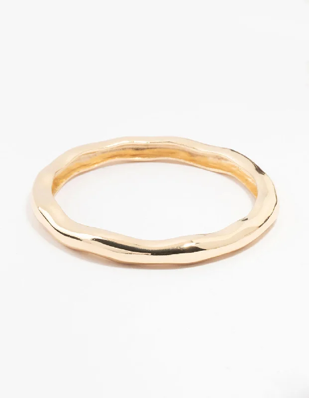 Gold Molten Bangle