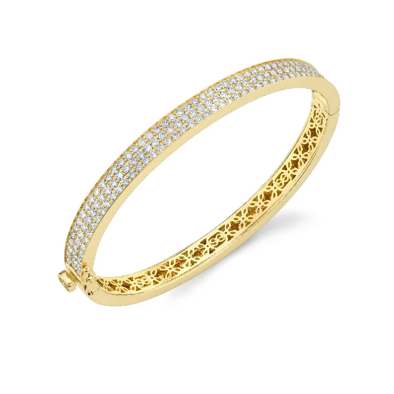 Gold & Diamond Hinge Bangle