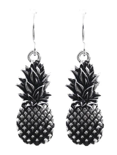 Silver Pineapple Earrings