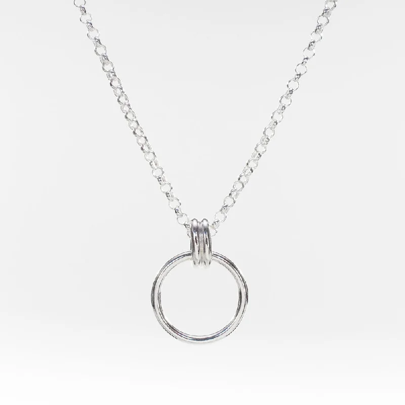 Silver Double Loop Necklace