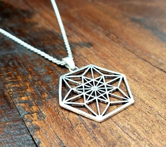 Silver Sacred Geometry Necklace