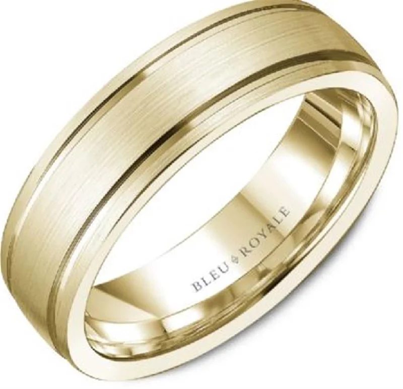 Bleu Royale 14k Yellow Gold Wedding Band