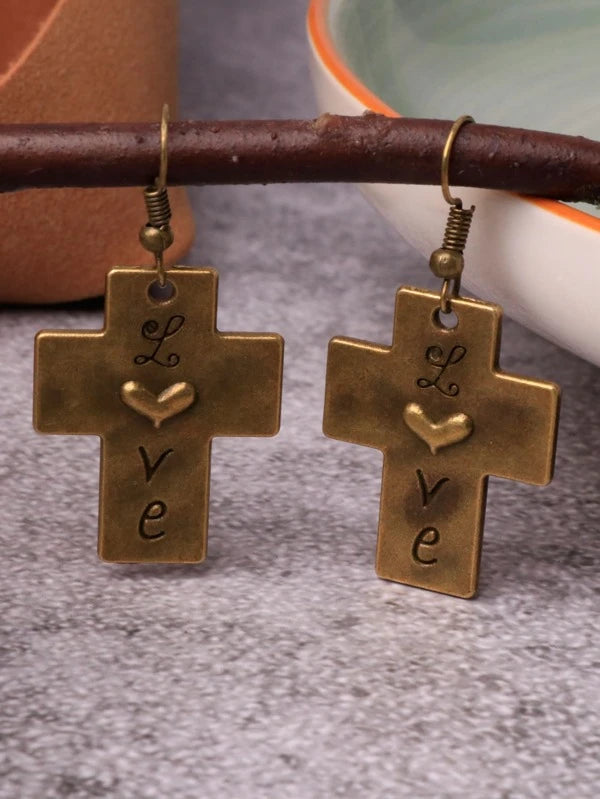 Love Cross Earrings