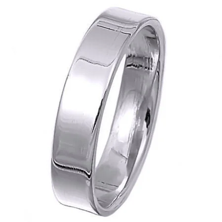 Cassidy: 5mm Classic Trim Line Style 925 Sterling Silver Wedding Band