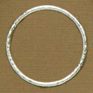 Sterling Silver 4mm Hammered Bangle