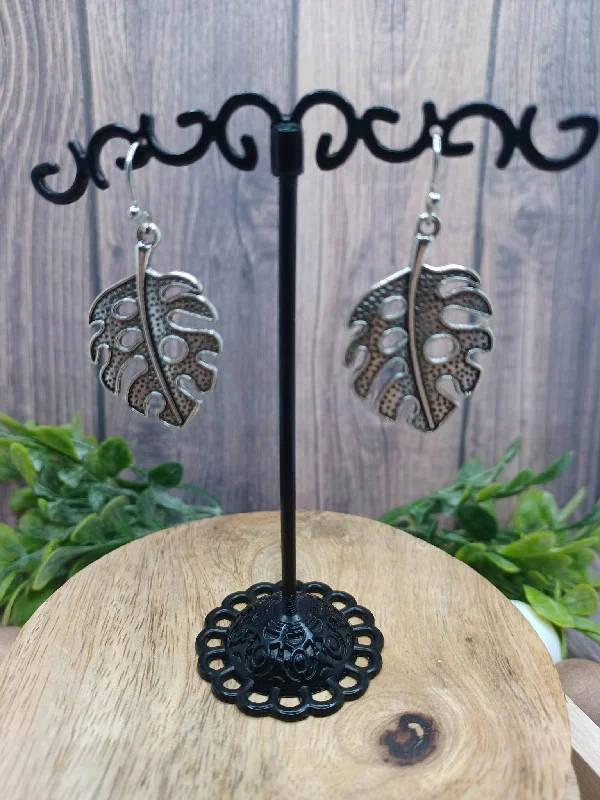 Silver Leaf Style Earrings