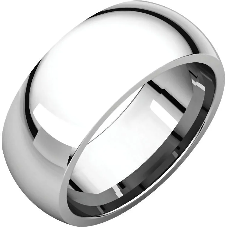 Prentice: Bold 8mm Comfort Fit Domed 316 Stainless Steel Wedding Band