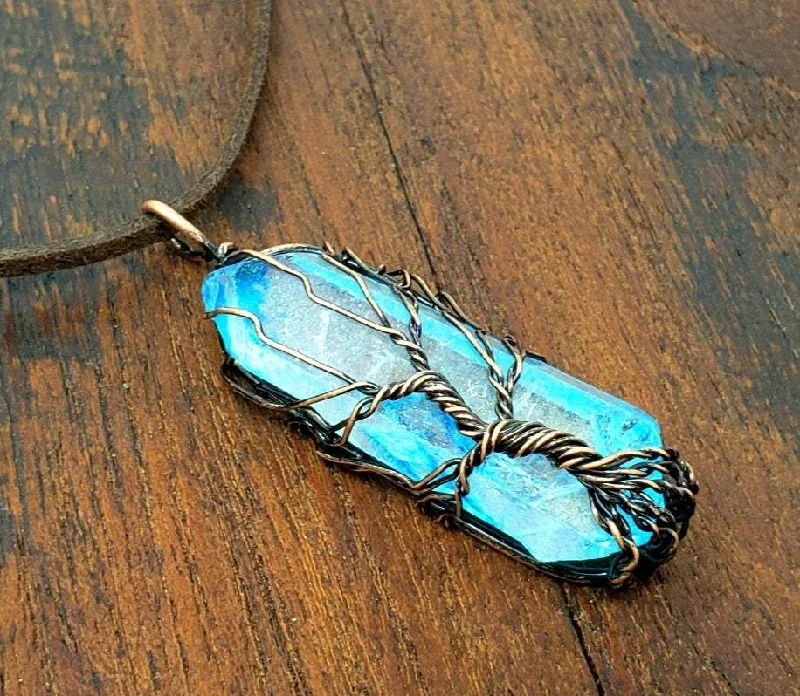 Blue Tree of Life Necklace