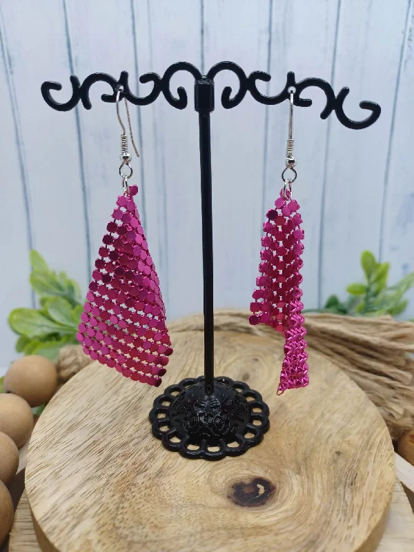 Pink Chain Style Earrings