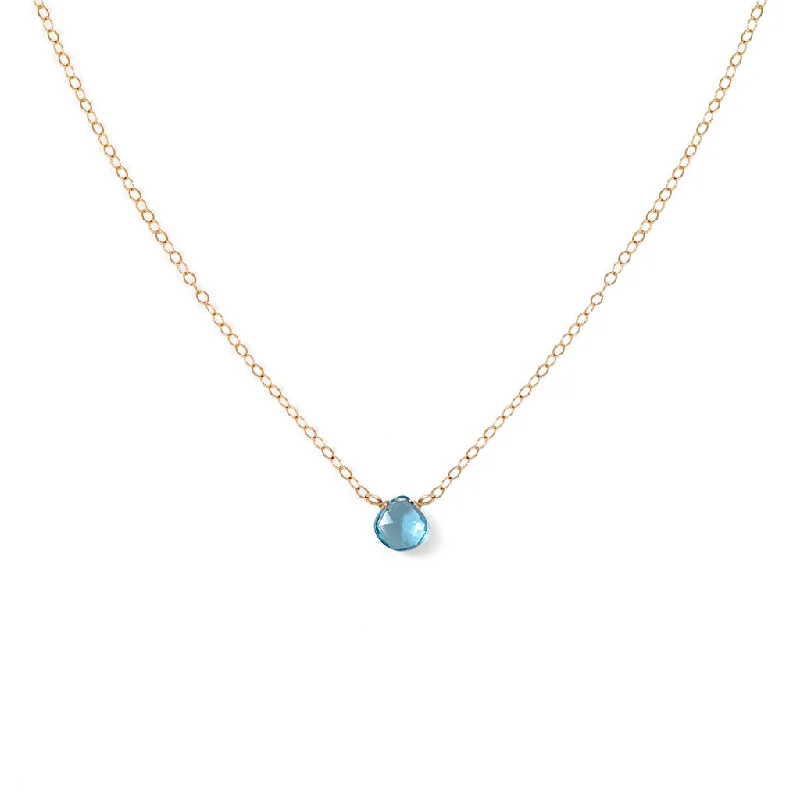 London Blue Topaz Short Gemstone Necklace