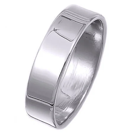 Dakota: 6mm Classic Trim Line Style Sterling Silver Wedding Band