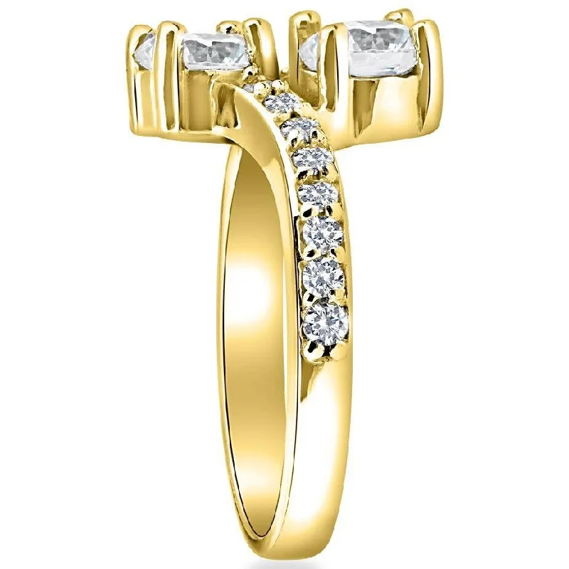 1 1/2 cttw Forever Us 2-Stone Diamond Engagement Forever Us Ring Yellow Gold