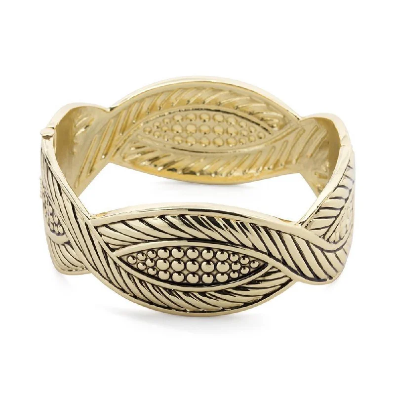 Gold Plated Woven Bangle