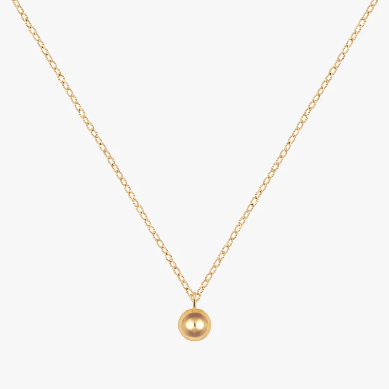 Minimalist Ball Pendant Necklace