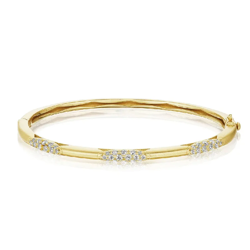 Tacori 18k Crescent Eclipse Slim Satin Bangle