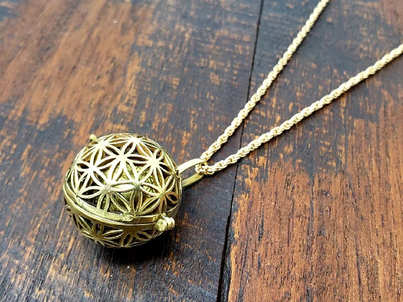 Large Flower of Life Harmony Bell Pendant