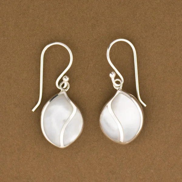 Modern Mother of Pearl Earrings