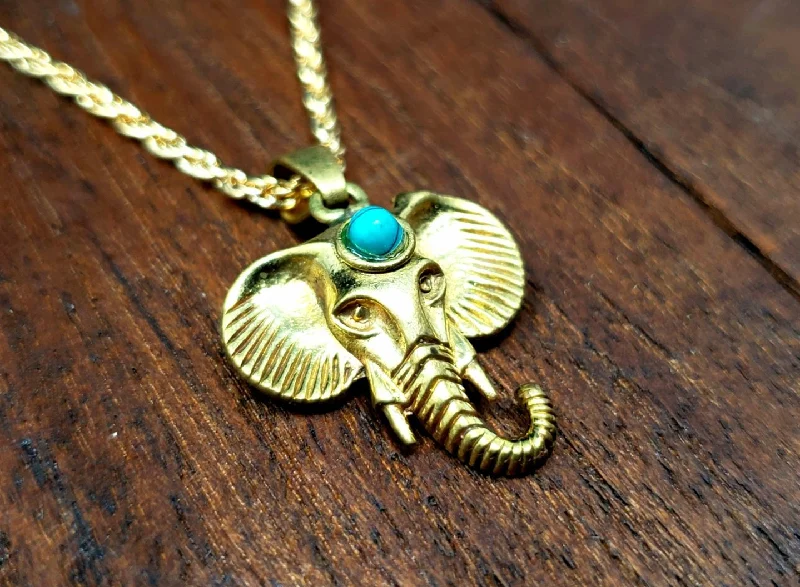 Turquoise Elephant Necklace