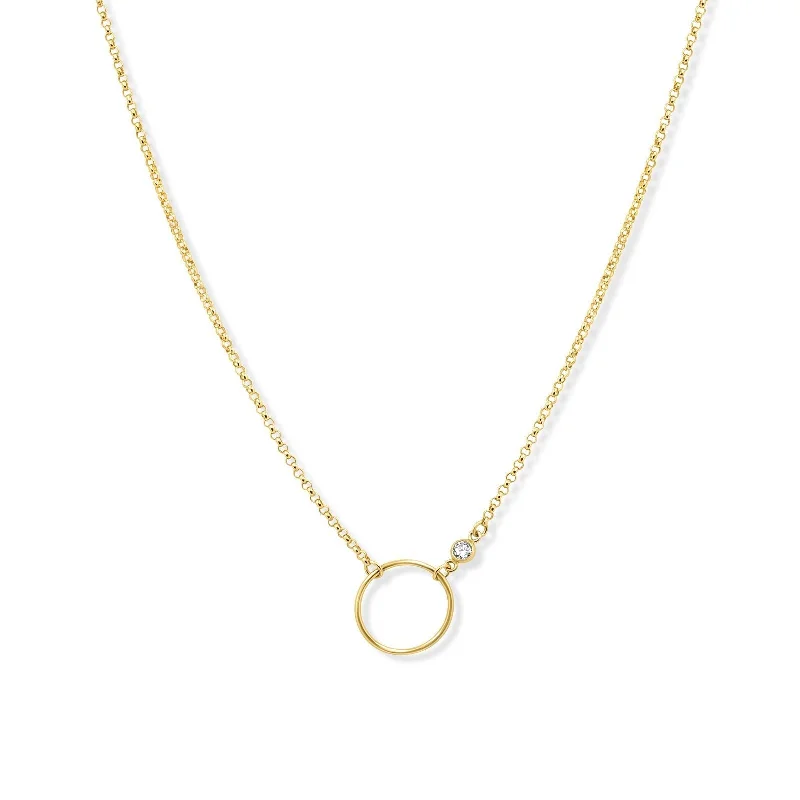 Gold Filled Mini Circle Necklace