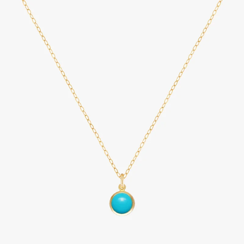 Turquoise Bezel Necklace