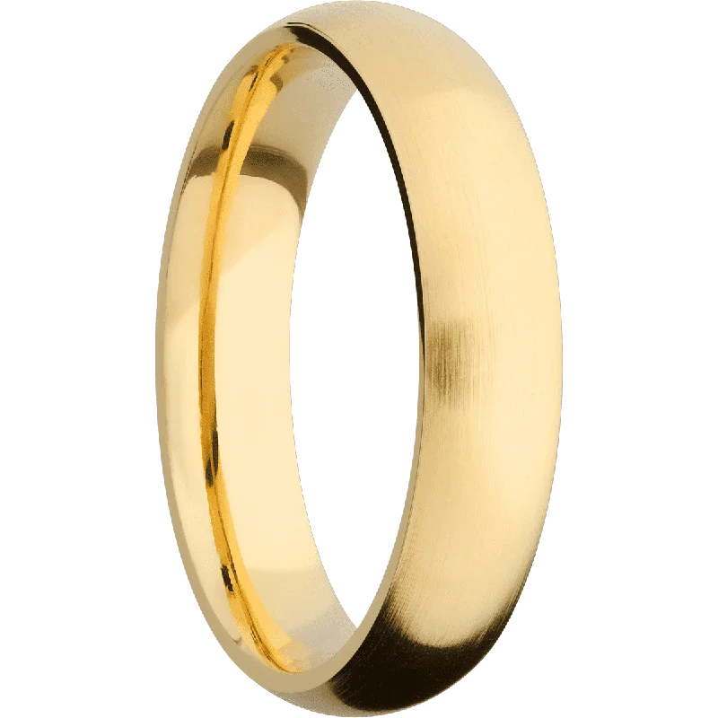 14K Yellow Gold with Satin Finish