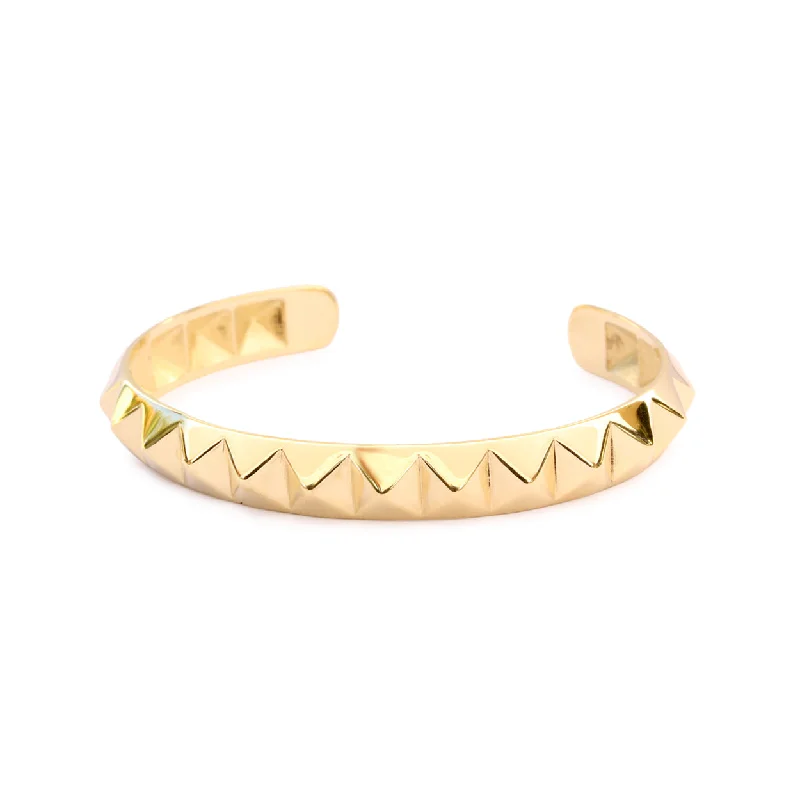 Pyramid Gold Cuff Bangle ♥