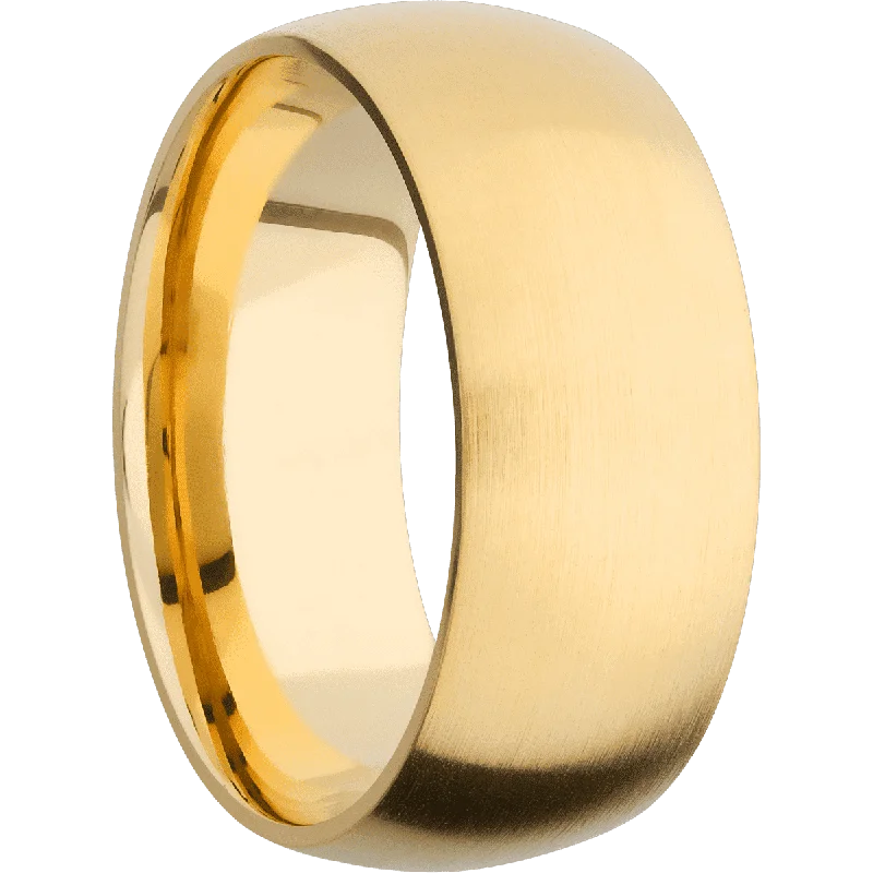 14K Yellow Gold with Satin Finish