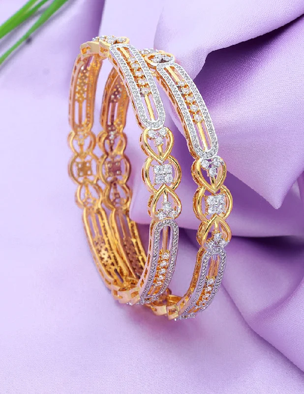 Designer Zircon GJ Plated Bangles ZBGL11053