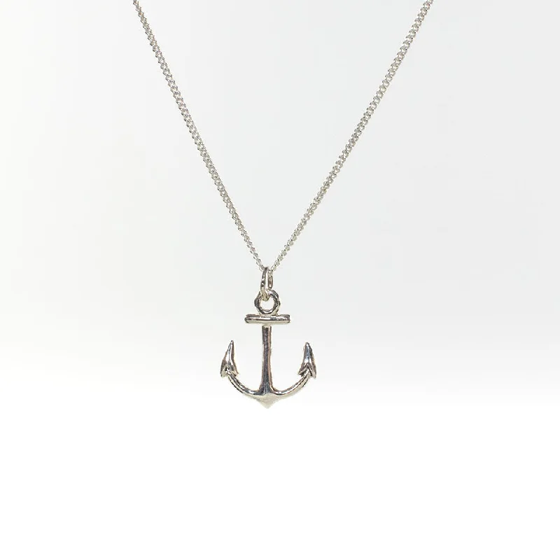 Silver Havana Anchor Necklace