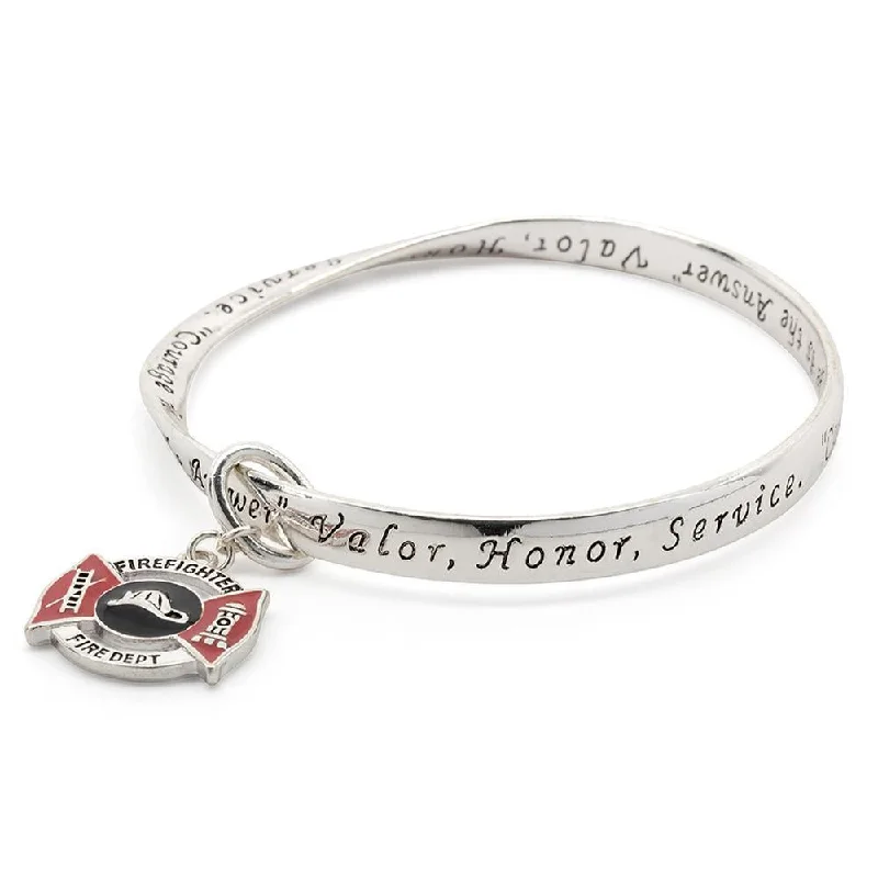 Inspirational Twisted Bangle Firefighter