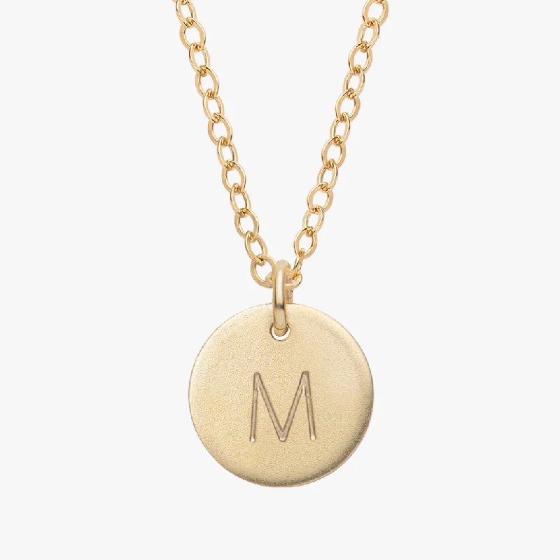 Personalized Initial Disc Necklace