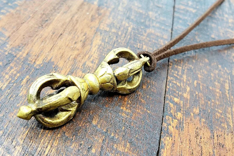 Gold Tibetan Vajra Necklace