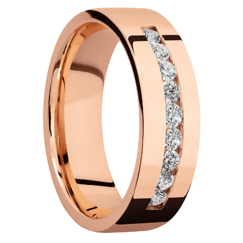 14K Rose Gold with Polish Finish