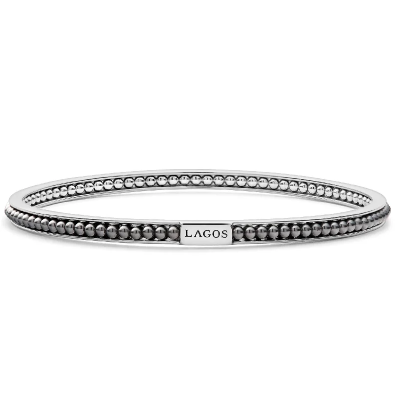 Caviar Icon Hematite Bangle