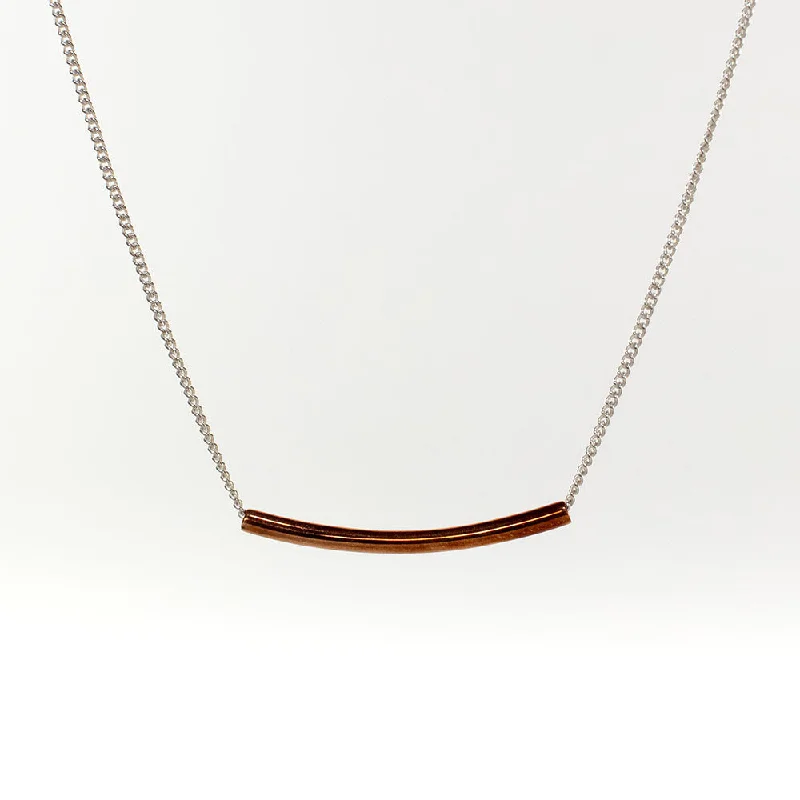 Rose Gold Vermeil Curved Kebaikan Necklace