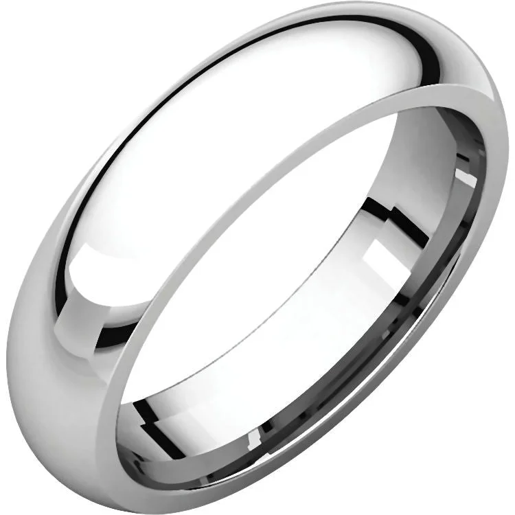 Indiana: 5mm Comfort Fit Domed 316L Stainless Steel Wedding Band