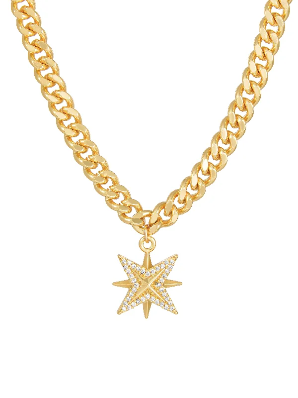 Chunky Star Necklace - Gold